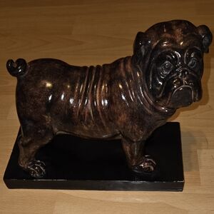 Bulldog Statue Figurine 8.5" On 9x4 Base
